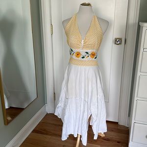 One of a kind sunflower float dress